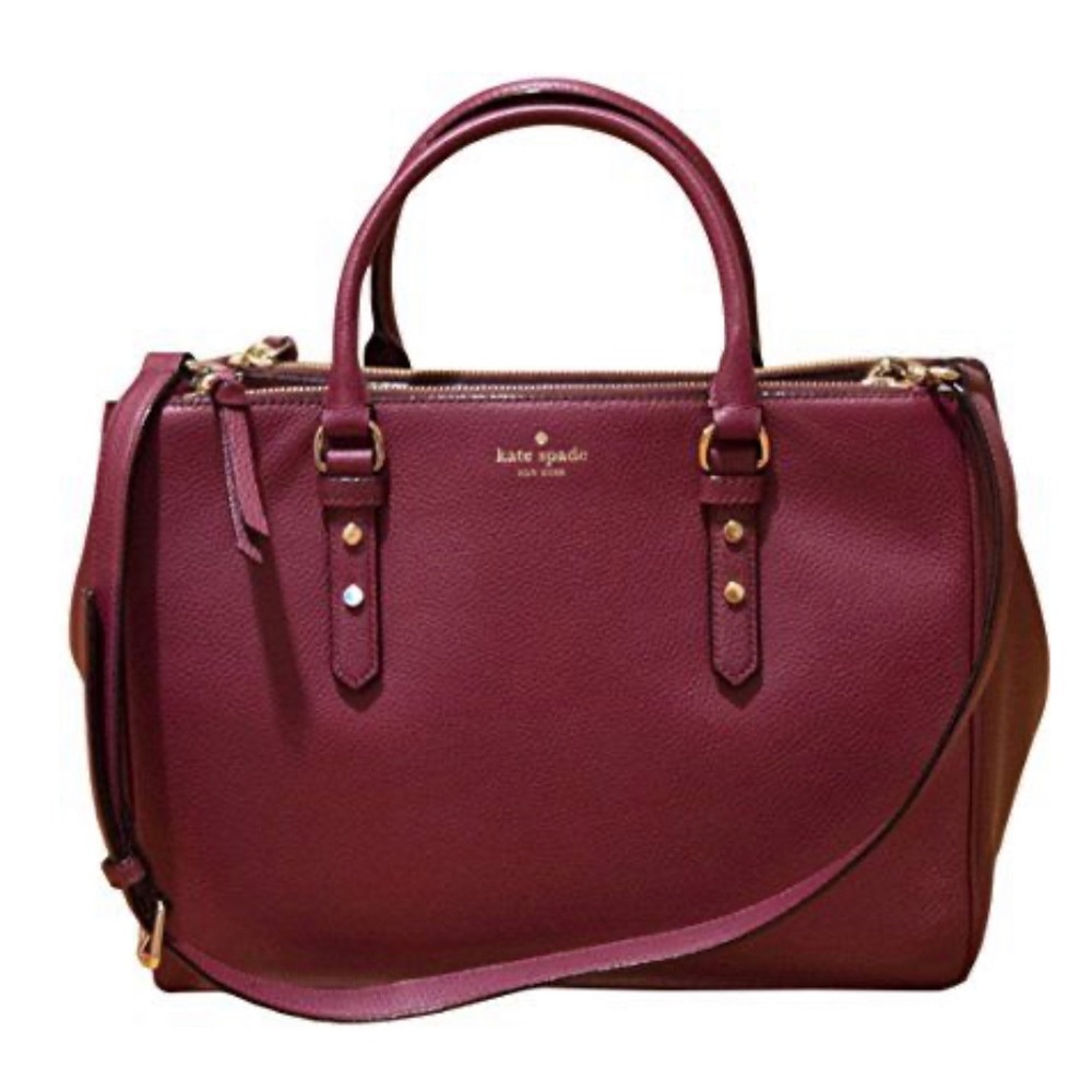 Kate Spade Leighann Mulberry Street shoulder bag in mulled wine